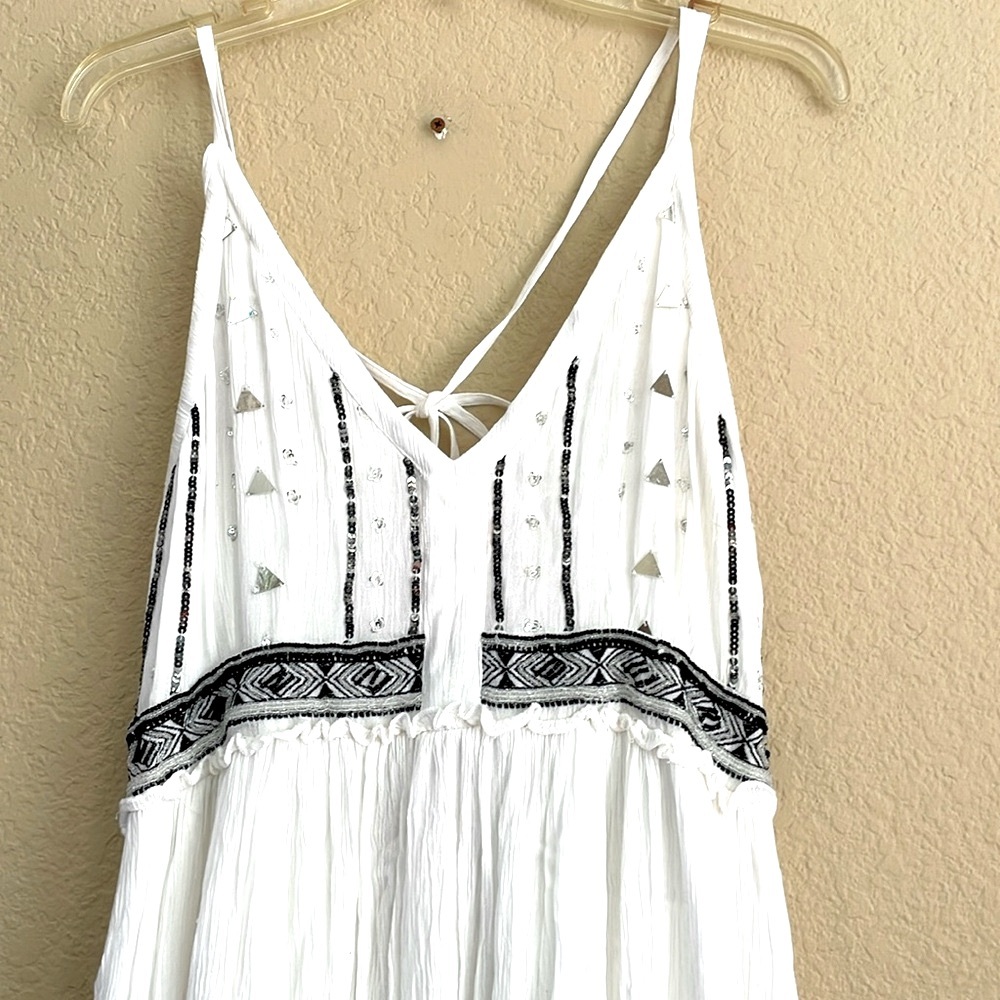 Catherine Malandrino White and Black Maxi Dress